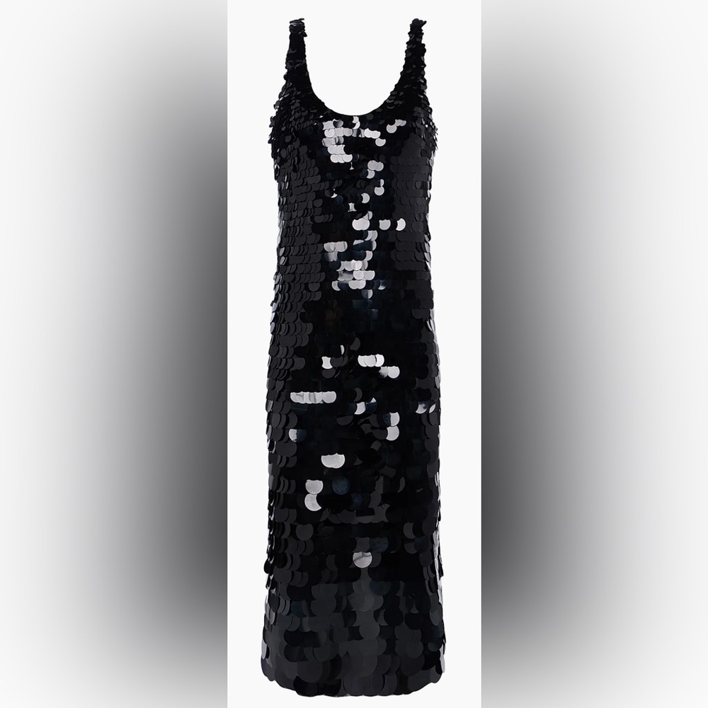 L’agence Leander Paillette Tank Midi-Dress - Large